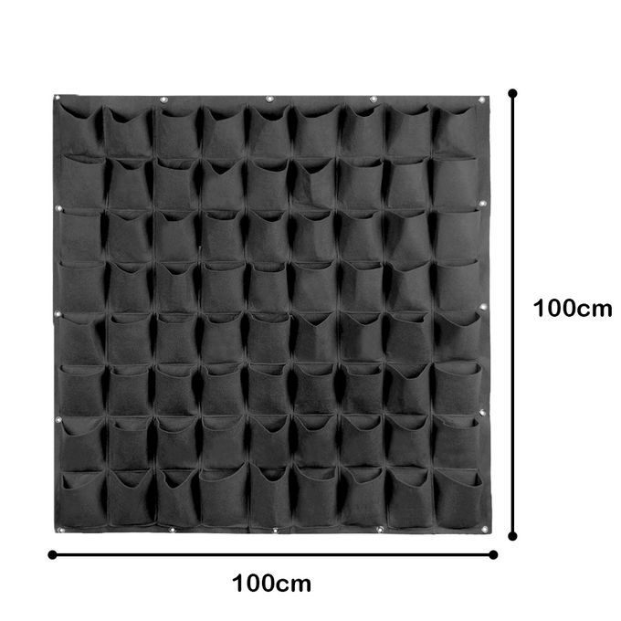 Plants Grow Bags Wall Mount Planter For Yard Garden Home-Black&72