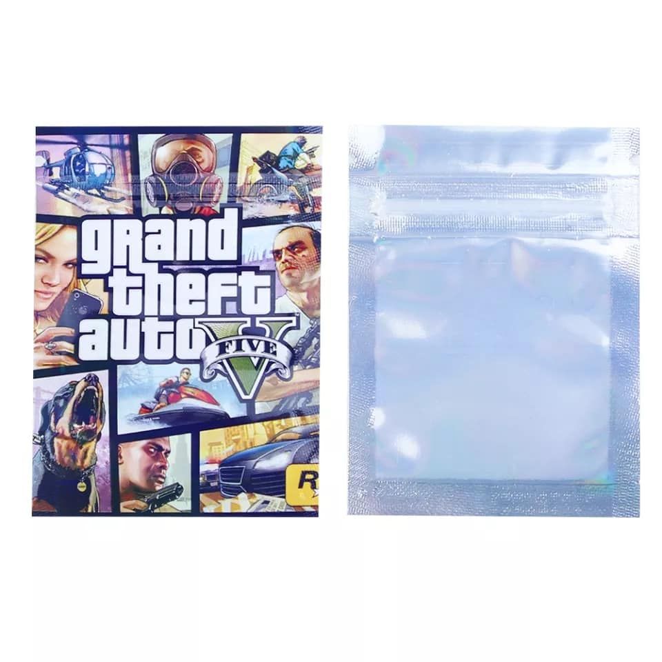 Zip Lock Grand Theft Mylar Packaging Bags