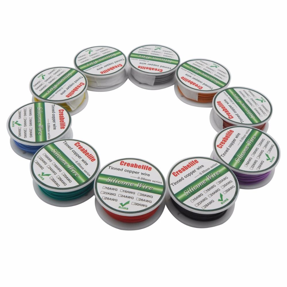 10m 30 AWG OD 1.1mm Flexible Silicone Wire RC Cable Line