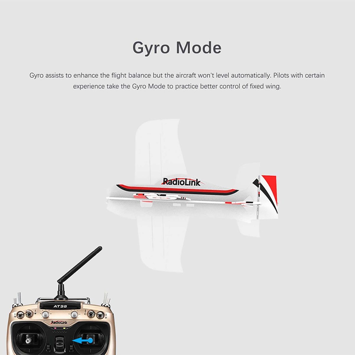 Radiolink Byme-A Flight Stabiliser Flight Controller Gyroscope Self-stabilization Balance for RC Airplane Fixed Wing 4CH Trainer 3D Aerobatics Scale F3P
