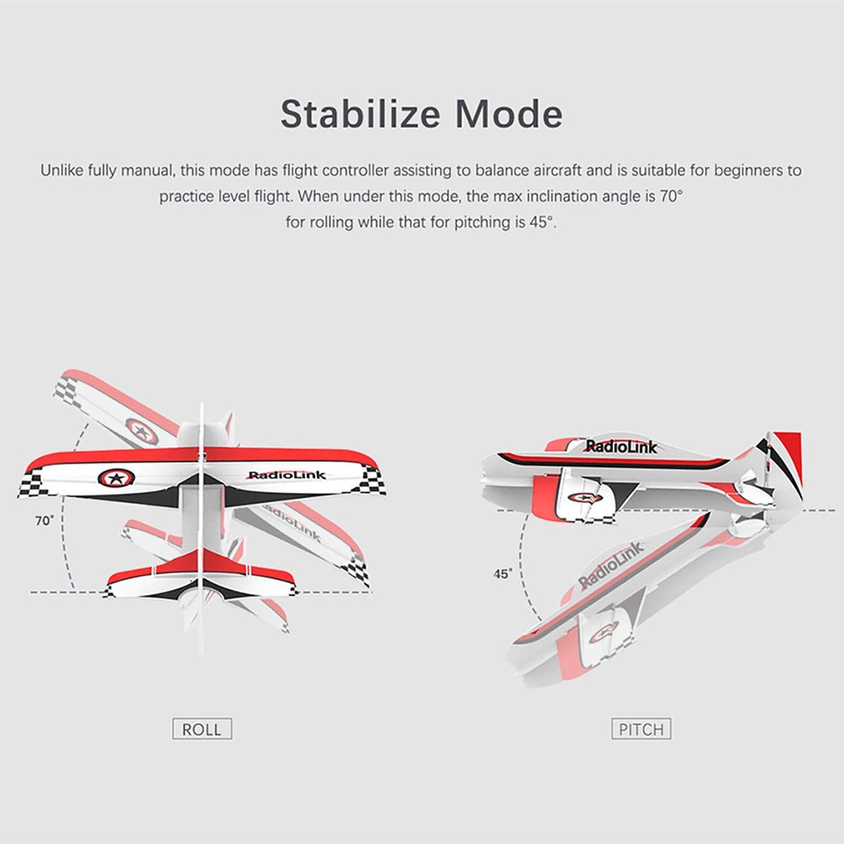 Radiolink Byme-A Flight Stabiliser Flight Controller Gyroscope Self-stabilization Balance for RC Airplane Fixed Wing 4CH Trainer 3D Aerobatics Scale F3P
