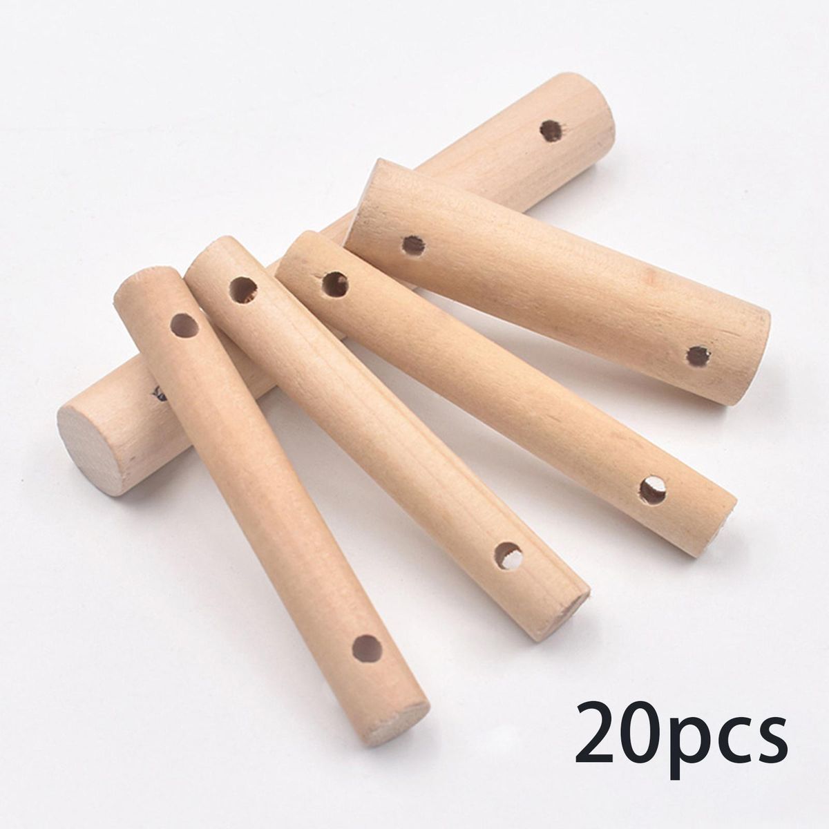20Pcs Unfinished Wood Dowel Rods Sticks Educational Toys