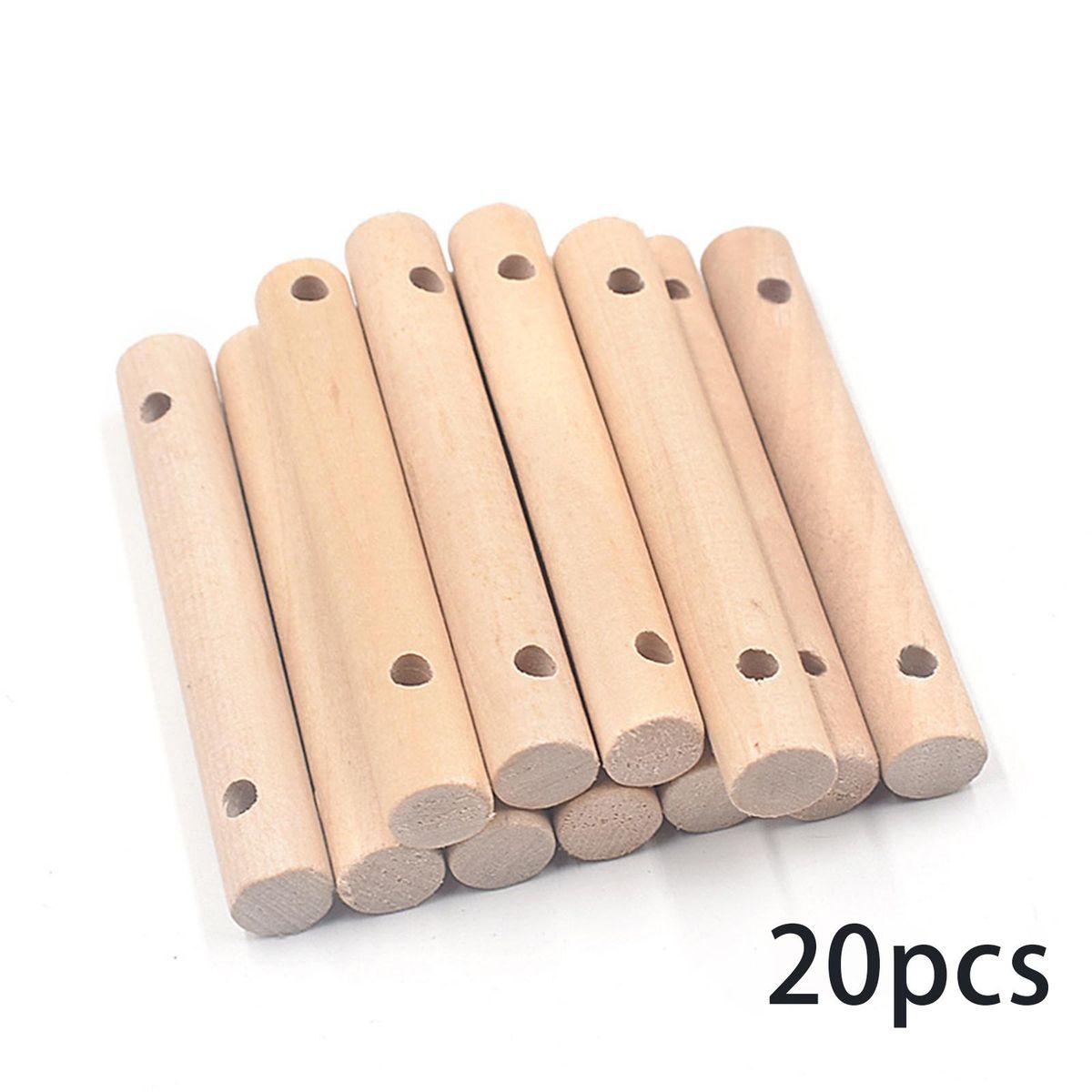 20Pcs Unfinished Wood Dowel Rods Sticks Educational Toys