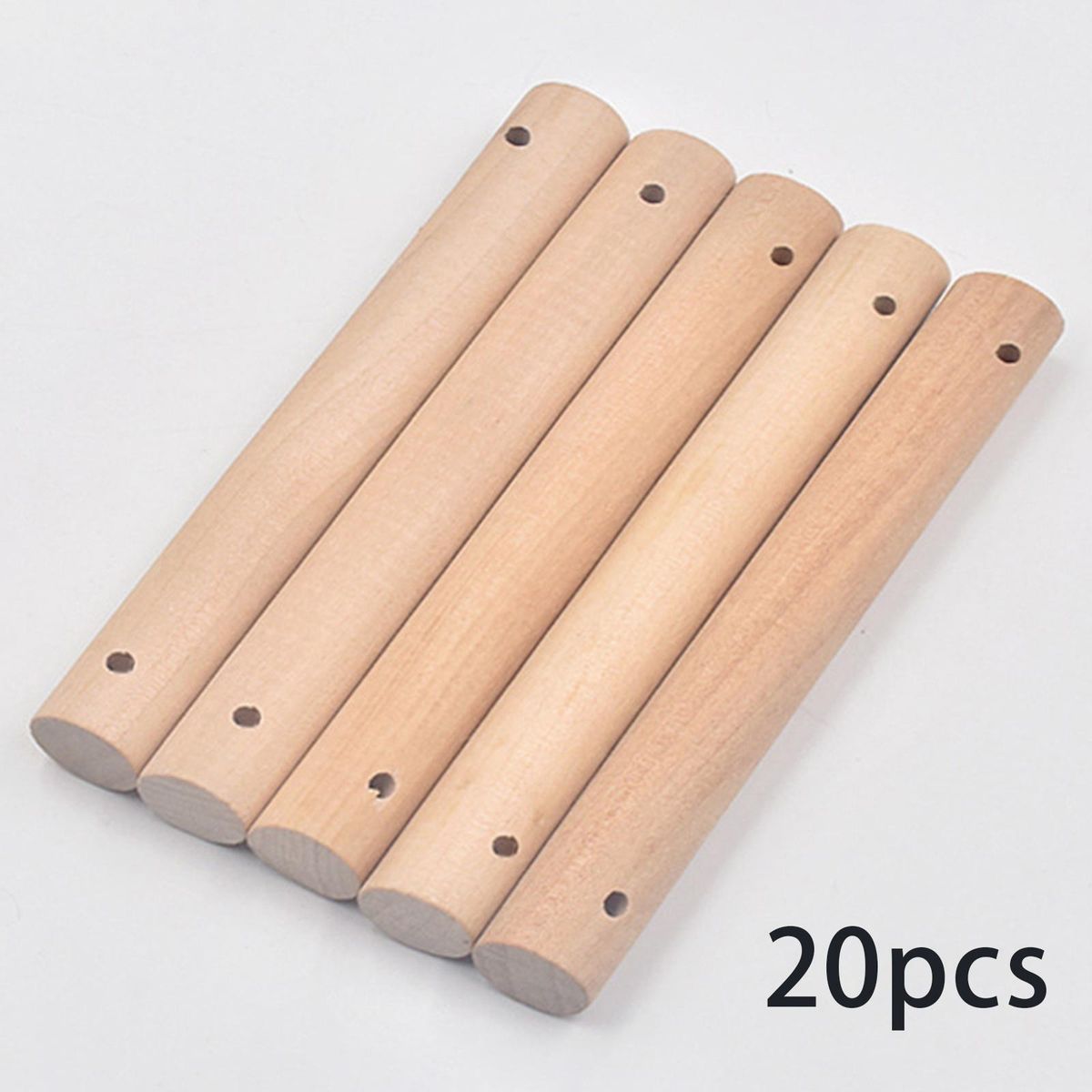 20Pcs Unfinished Wood Dowel Rods Sticks Educational Toys