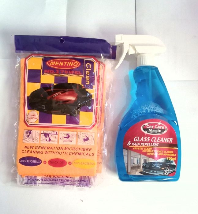 Glass Cleaner  Auto Industrial Home + Free Absorbent Towel