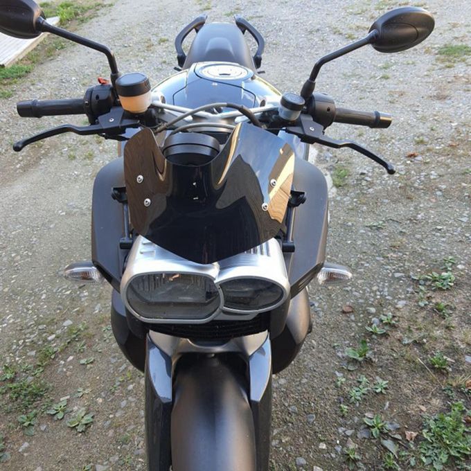 Motorcycle Extension Parts Front Windshield Glass Cover For BMW Black