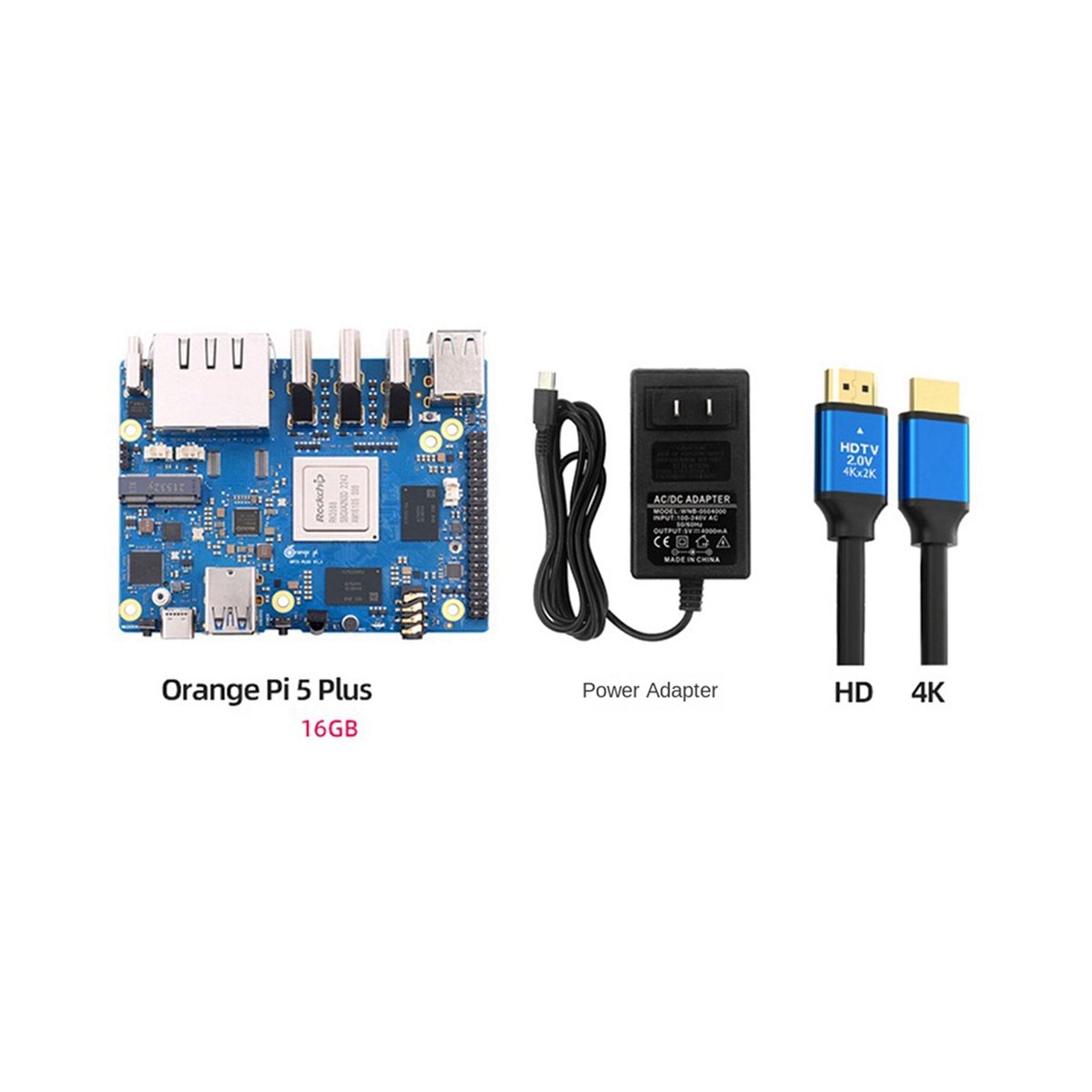 For Orange Peel 5 Plus 16GBRAM 256GB Emmc Module RK3588 Octa-Core Support 8K Video 2.5G WiFi6 Module Accessories EU Plug