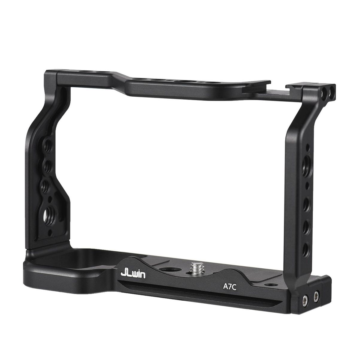 JLwin Protective Camera Cage Aluminum Alloy with Quick Release Plate Cold Shoe Mount Magnetic Wrench Slot Numerous 1/4in And 3/8in Threaded Holes Compatible with Sony Alpha 7C Camera