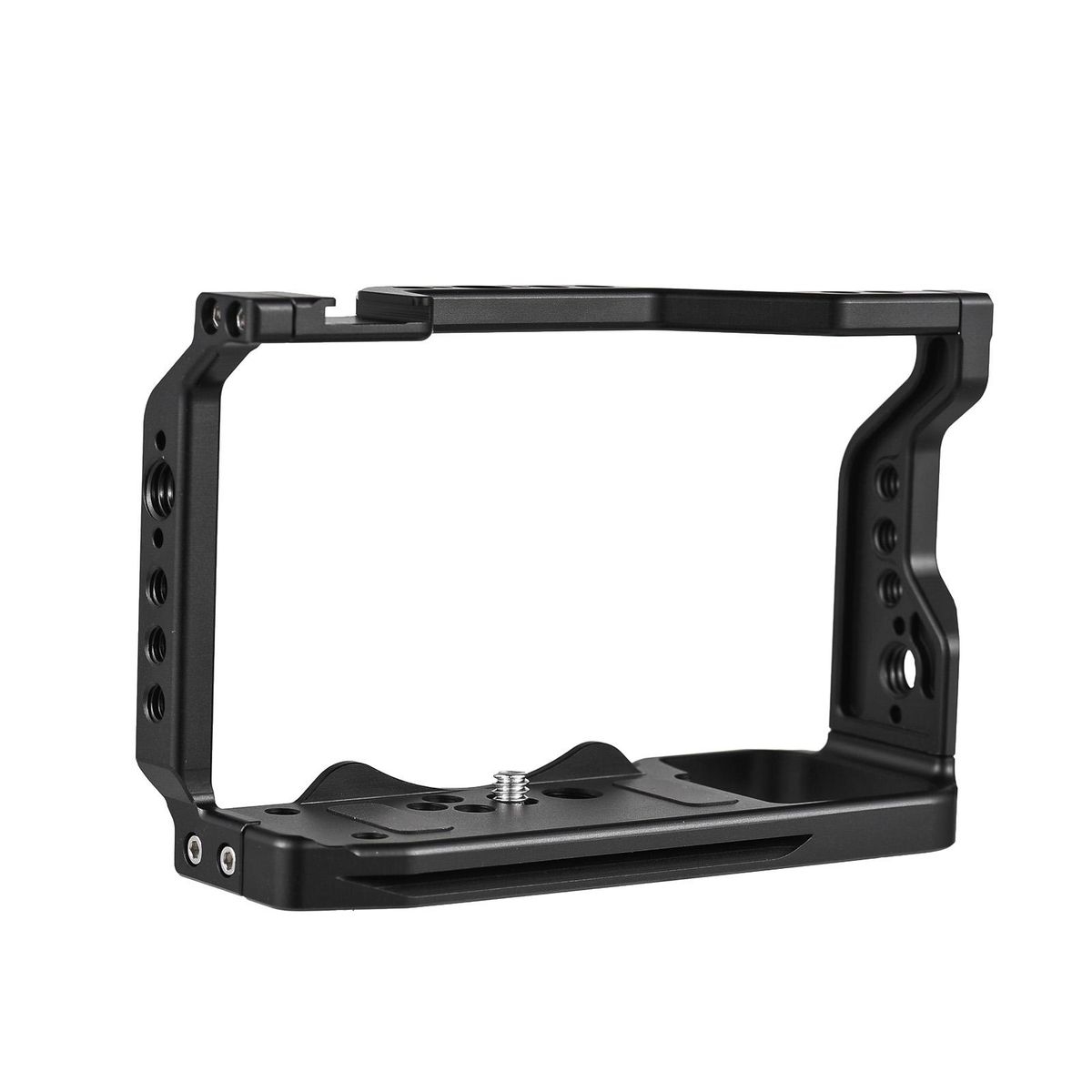 JLwin Protective Camera Cage Aluminum Alloy with Quick Release Plate Cold Shoe Mount Magnetic Wrench Slot Numerous 1/4in And 3/8in Threaded Holes Compatible with Sony Alpha 7C Camera