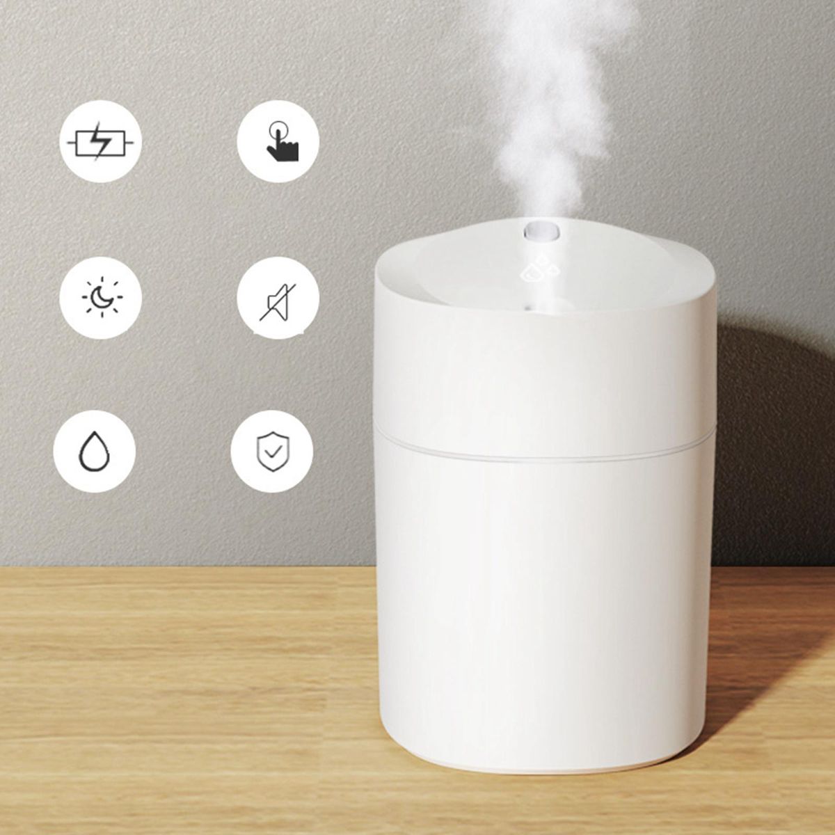 Mini Cool Mist Humidifier Diffuser 1L Quiet Electric White