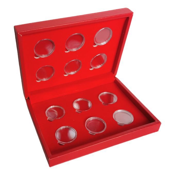 Coin Display Box With 12 Coin Cases Protector For Chinese 12 Zodiac