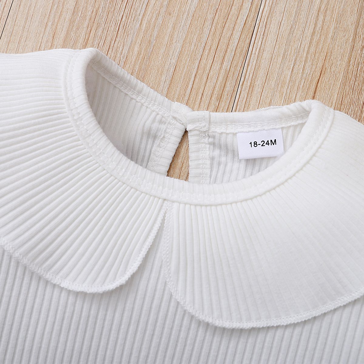 1-6Y Kid Girls Peter Pan Collar Short Sleeves Shirt White Blouse