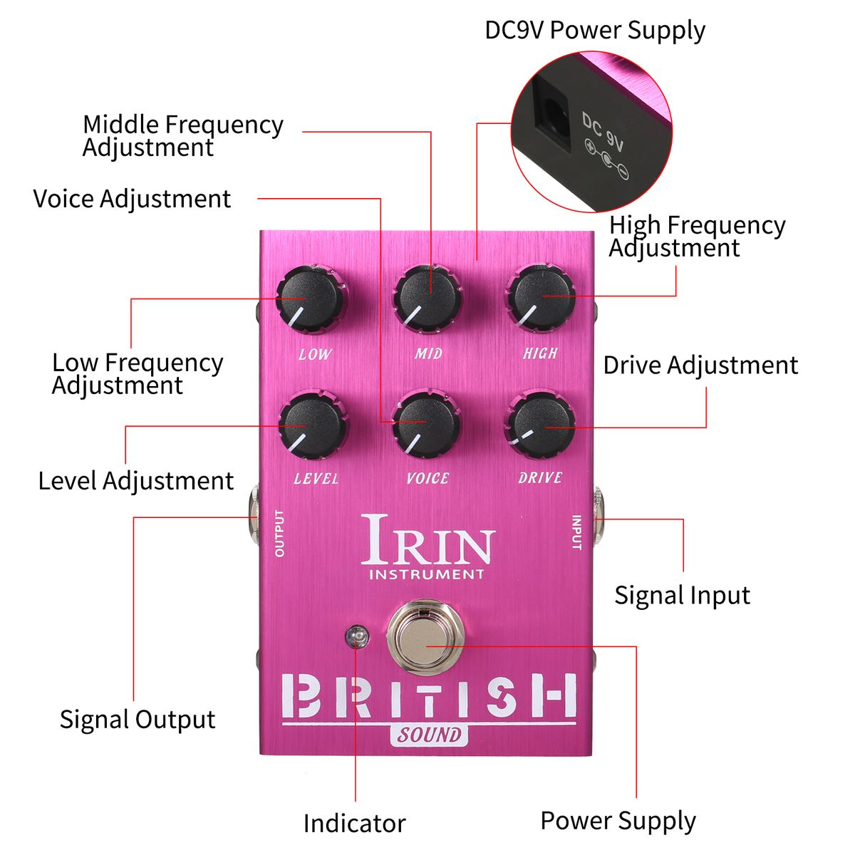 Mini Guitar Effect Pedal M-SHALL Speaker Simulator