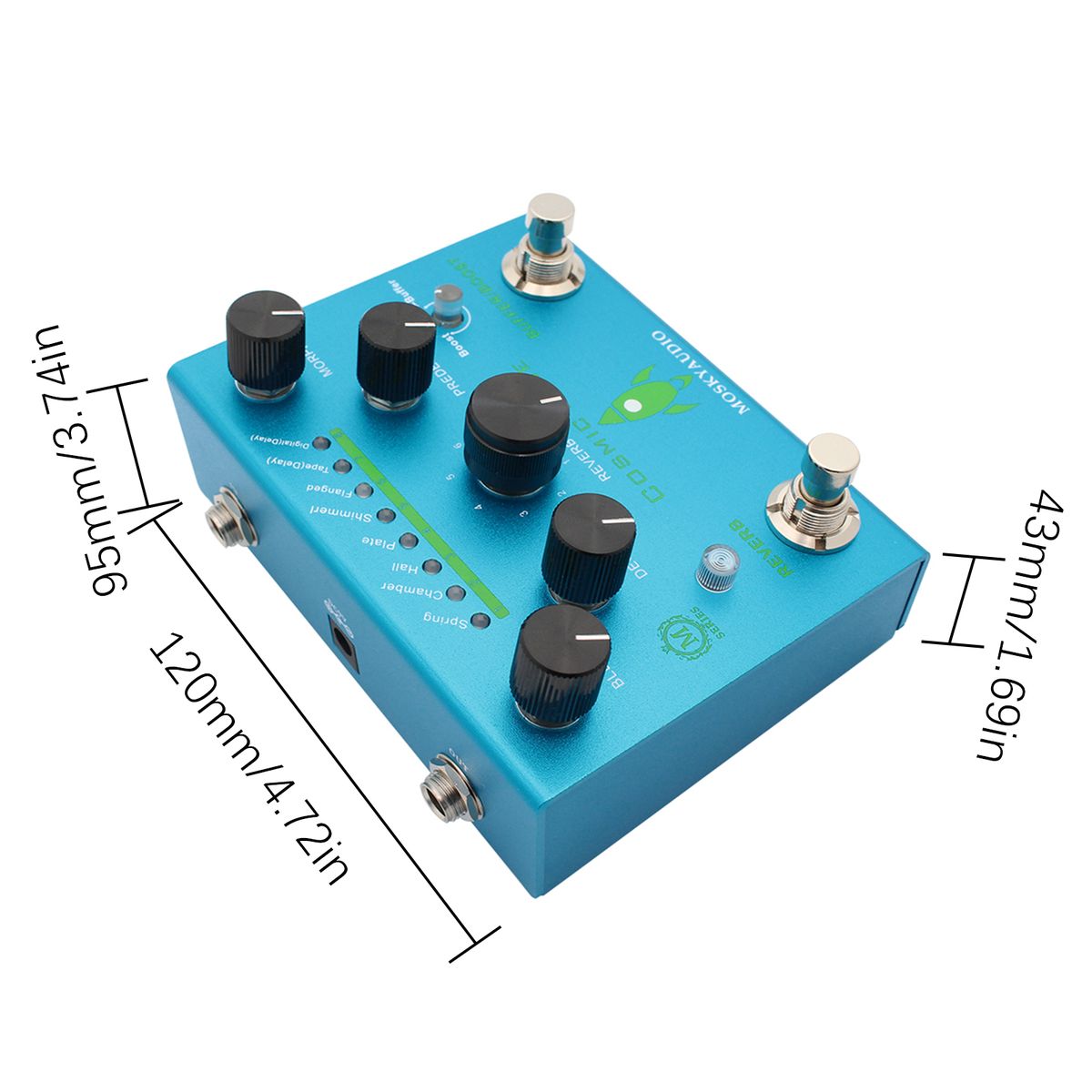 MOSKYAudio Guitar Effect Pedal Digital Reverb With