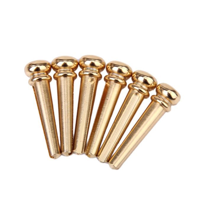 6pcs Brass Bridge Pins For Acoustic Guitar Great Gift For Guitarist