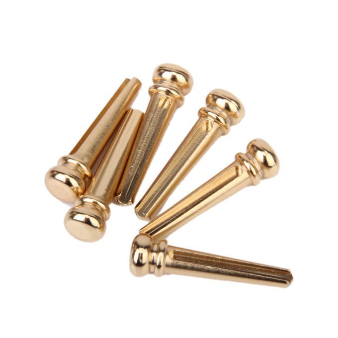 6pcs Brass Bridge Pins For Acoustic Guitar Great Gift For Guitarist