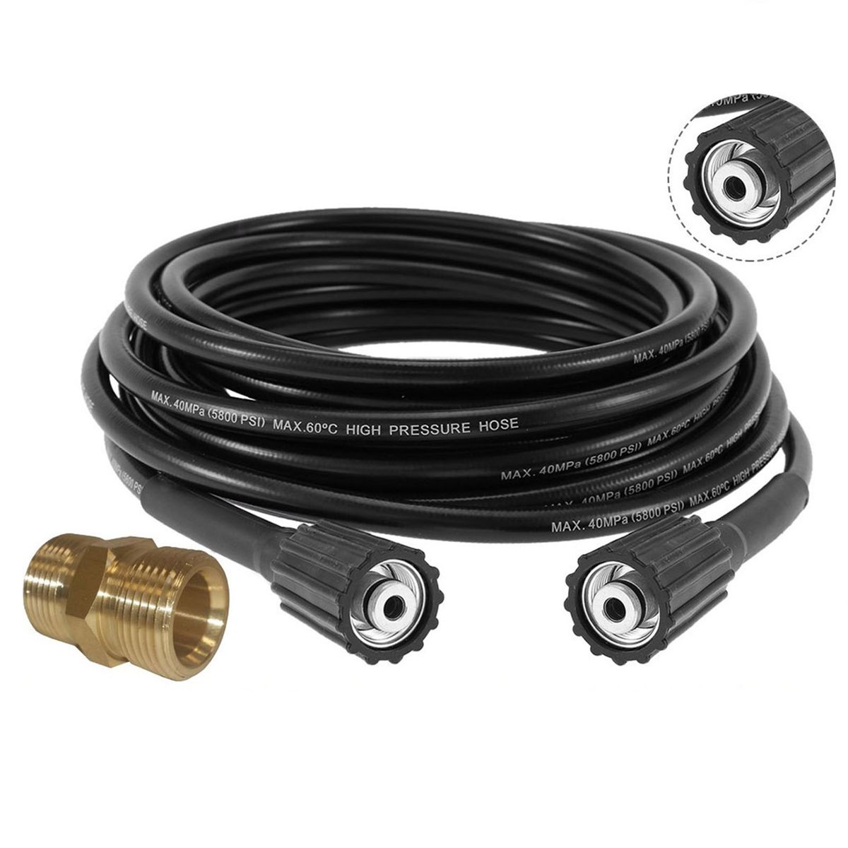 Pressure Washer Replacement Extension Hose 50FT 5800PSI With