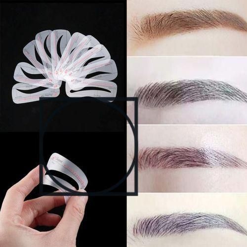 10Pcs Eyebrow Models Stencil Grooming Card Shaper