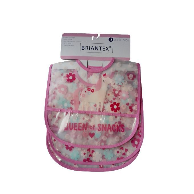 3 Pieces Waterproof Baby Feeding  Bib
