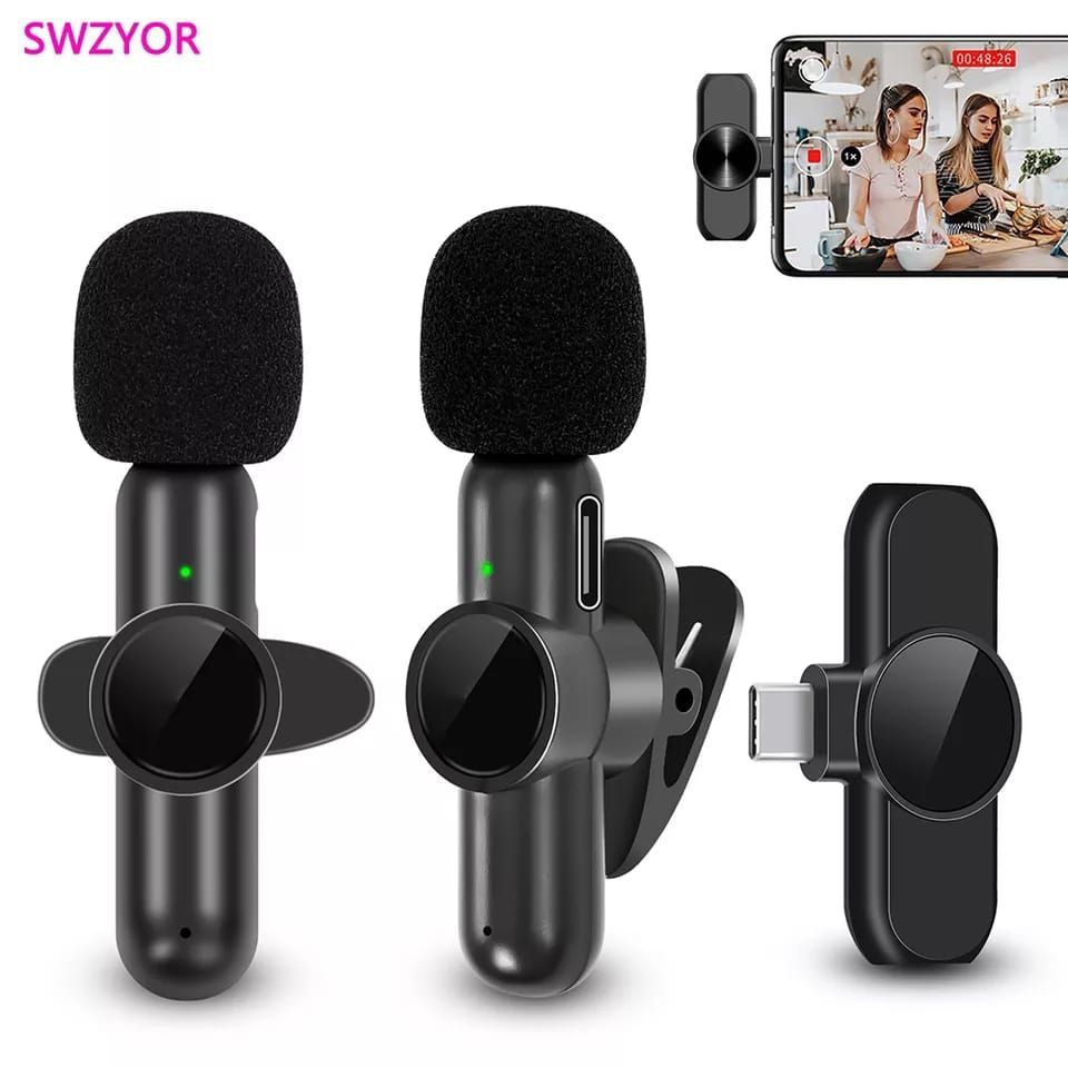 Double Wireless Lavalier Microphone For IPhone And Type C