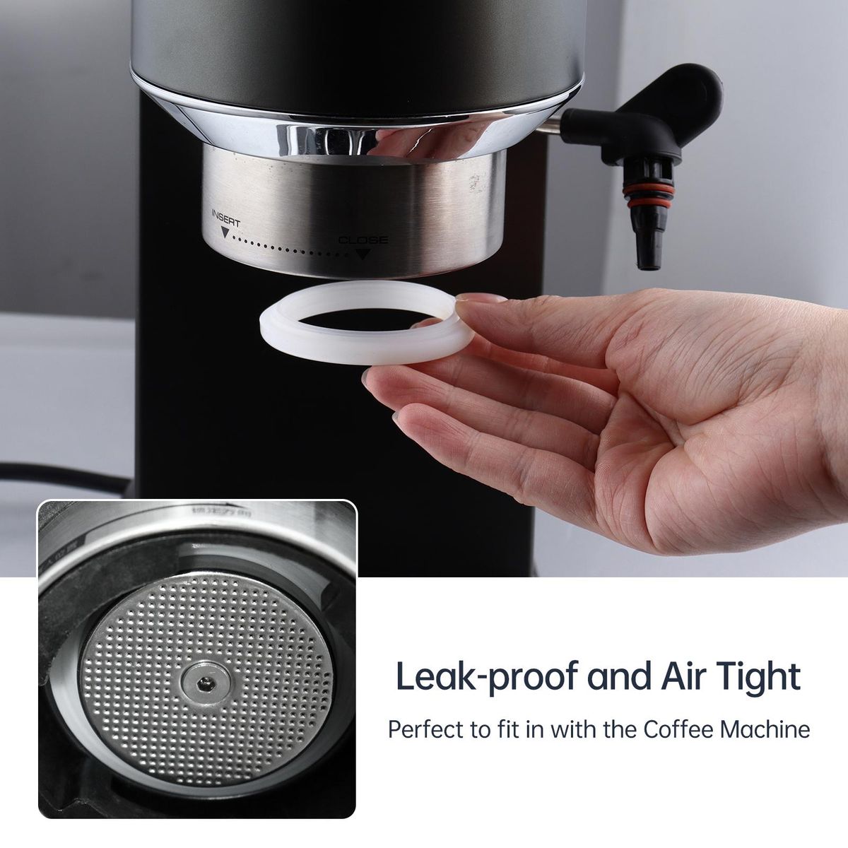 54MM Reusable Silicone Seals Food Grade Sealing Ring Gasket Ring for Leak Proof Compatible with Breville 450/870/878/880 Machine