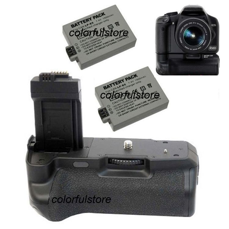 Vertical Battery Grip For Canon EOS 450D 500D 1000D Rebel XSi T1i XS DSLR Camera + IR Remote