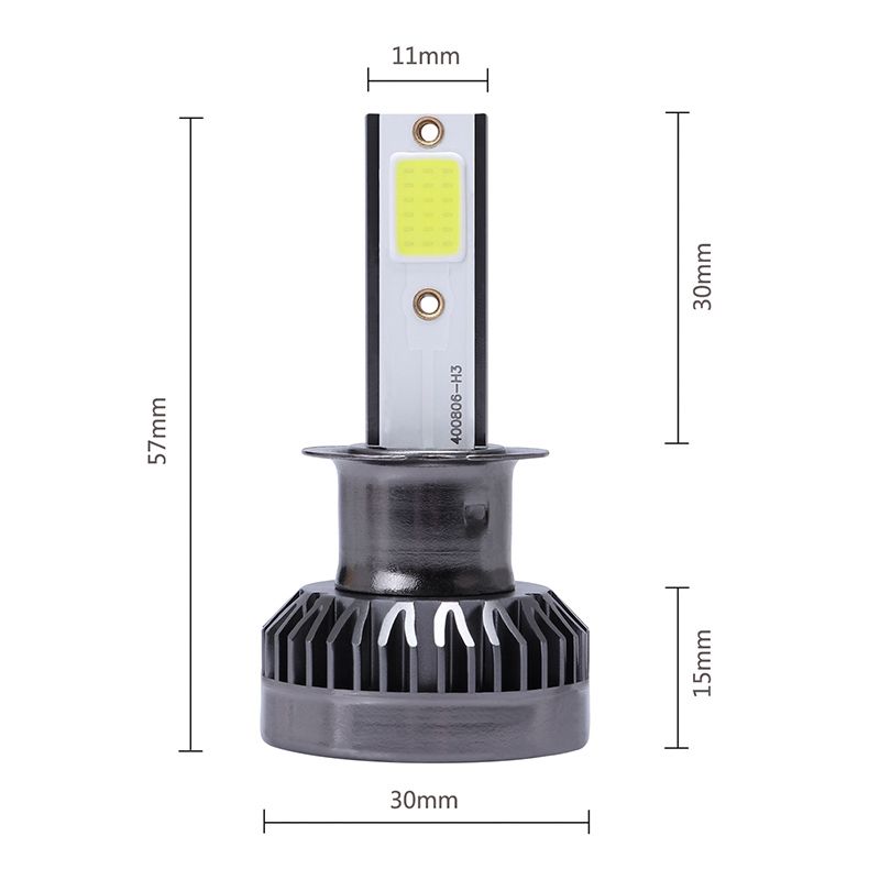 2 PCS H3 Mini COB LED Headlight Lamps / Fog Light