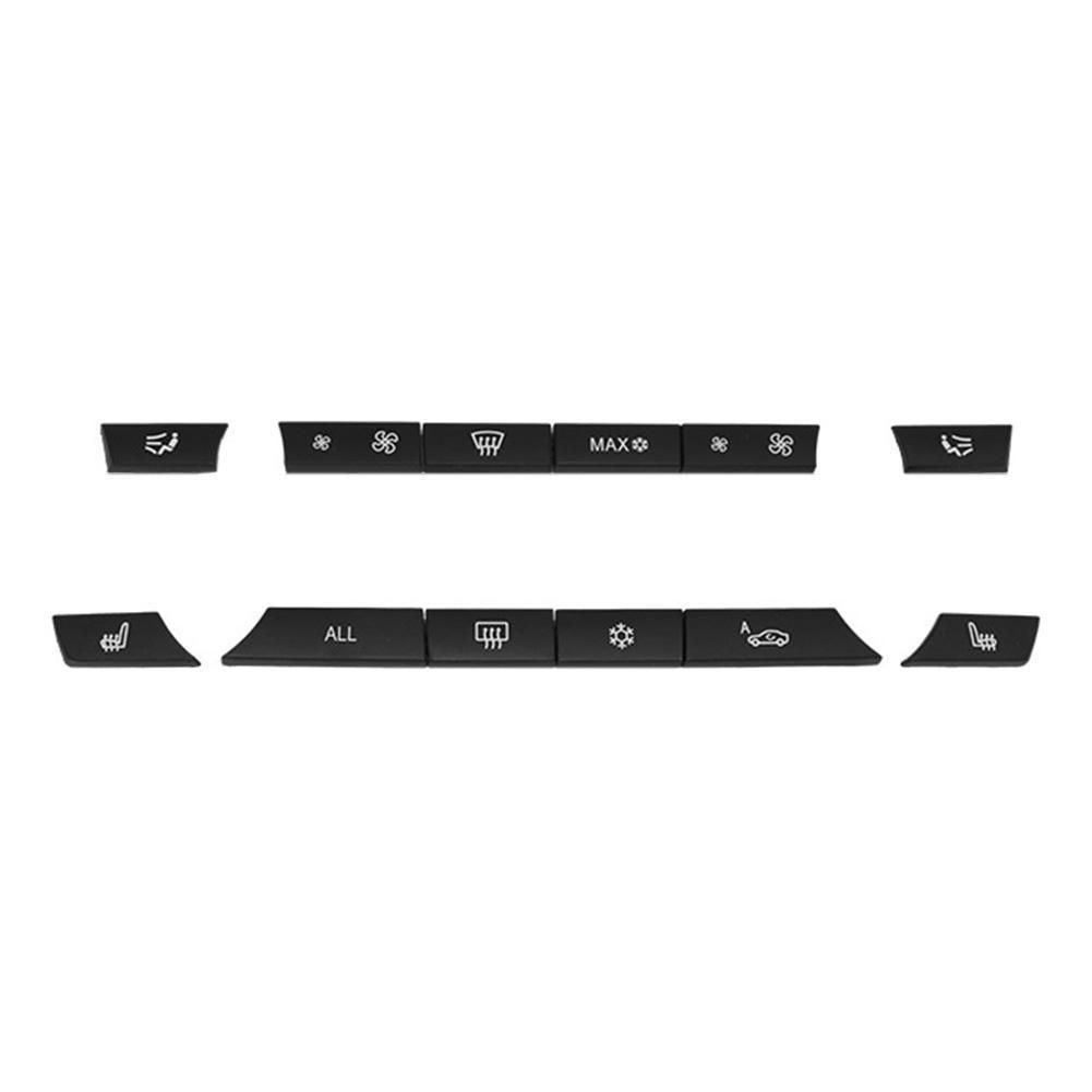 12pcs Button Key Caps A/C Heater Switch Kit Panel for BMW