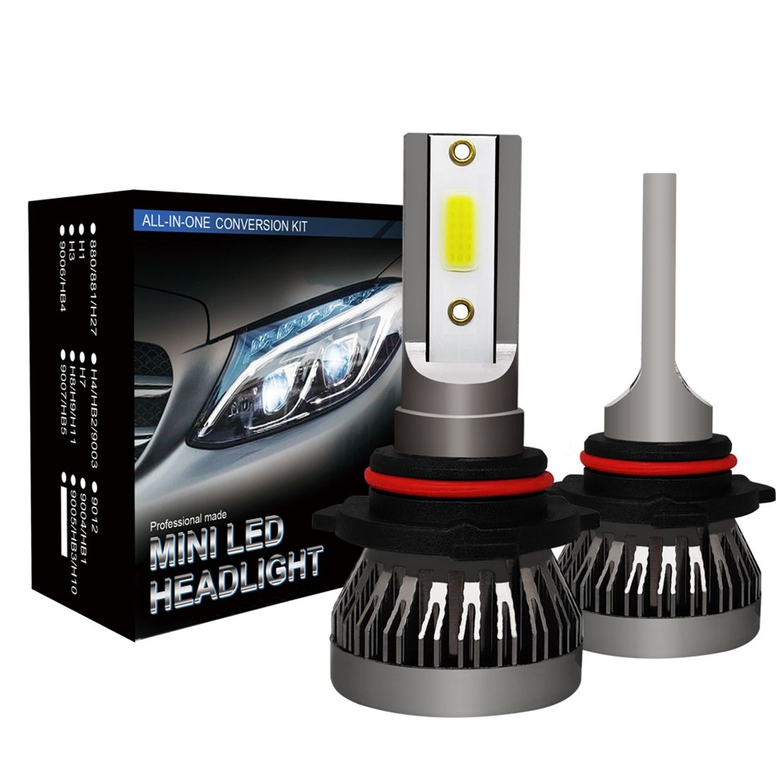 2 PCS 9005 / HB3 / H10 IP68 Mini LED Headlight