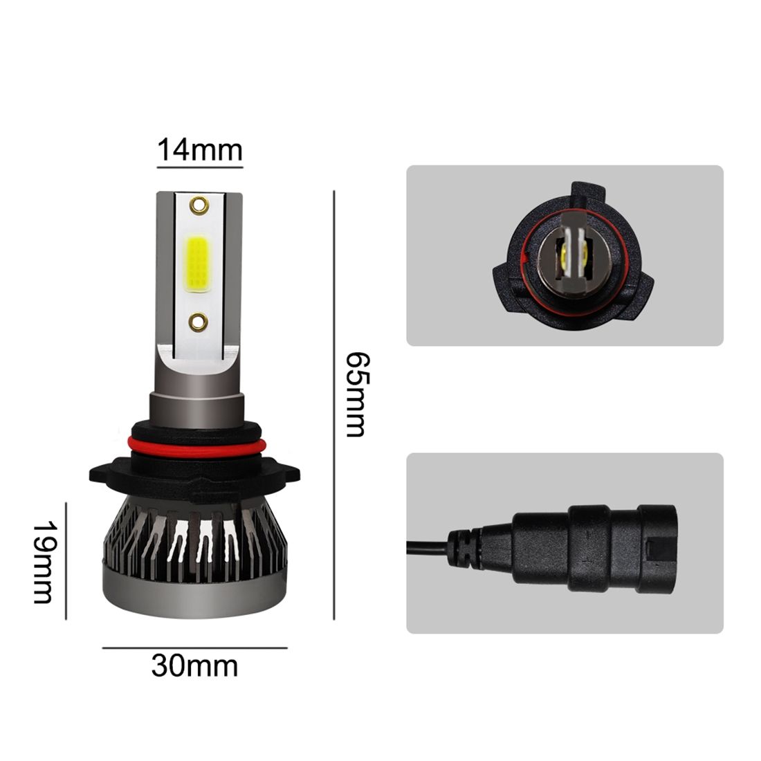 2 PCS 9005 / HB3 / H10 IP68 Mini LED Headlight