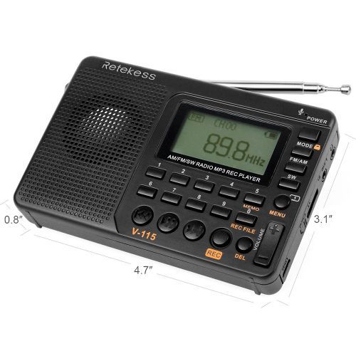 Retekess V-115 FM/AM/SW Radio Multiband Radio Receiver REC