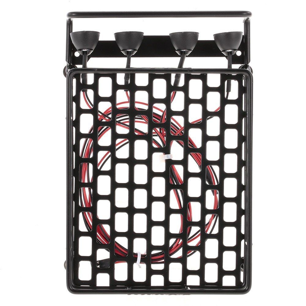 Roof Rack Luggage Carrier With Light Bar For 1/10 RC Crawler