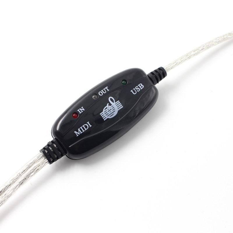 2m USB MIDI Cable Converter Music Editing Keyboard Adapter-