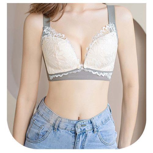 2PCS Breathable Comfortable Soft Lace Seamless Nursing Bra For Breastfeeding