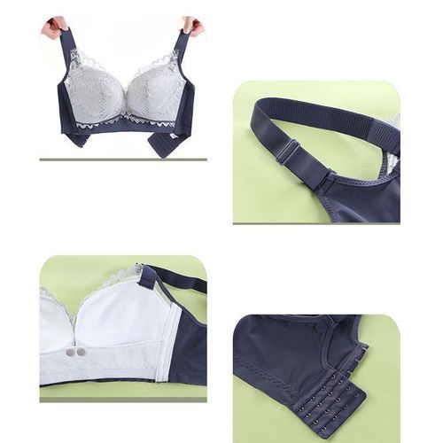 2PCS Breathable Comfortable Soft Lace Seamless Nursing Bra For Breastfeeding