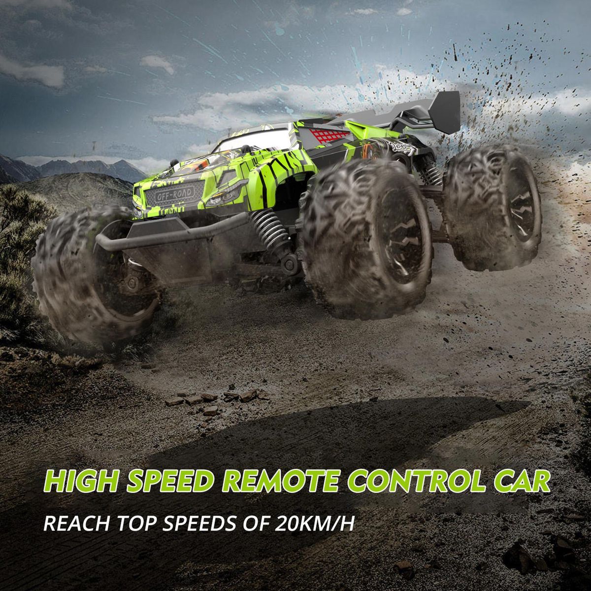 Remote Control Car, 1:20 Scale 2.4GHz Remote Control Racing Car 4-Wheel-Drive High-Speed Off-Road Vehicle Red