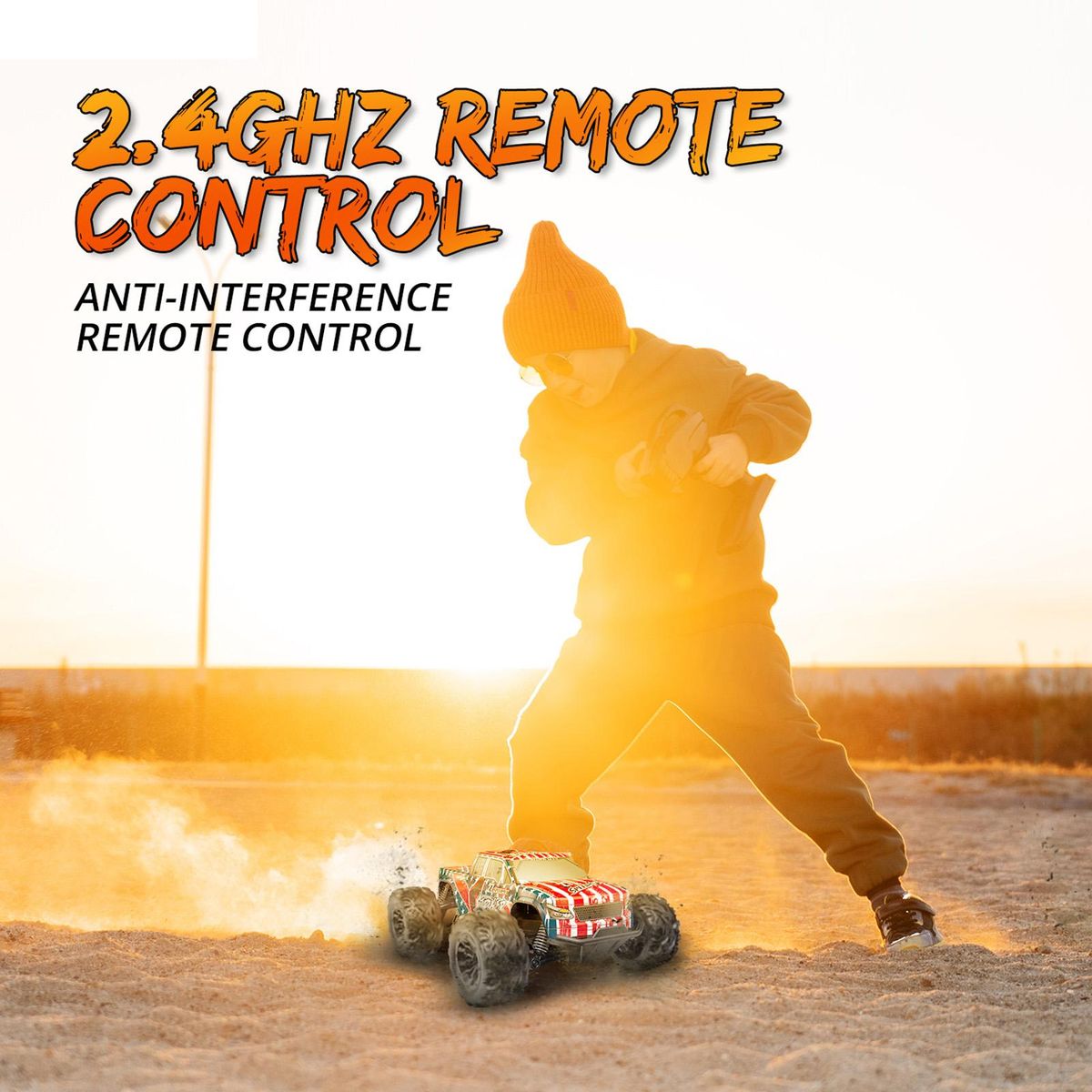 Remote Control Car, 1:20 Scale 2.4GHz Remote Control Racing Car 4-Wheel-Drive High-Speed Off-Road Vehicle Red