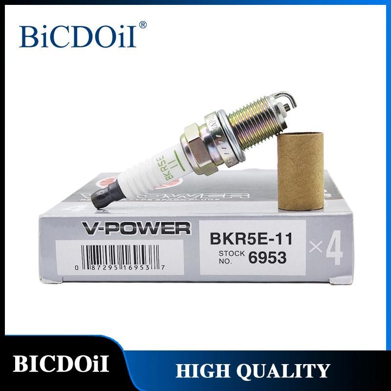 4/6Pcs Normal Spark Plug 6953 BKR5E-11 for Kia Rio Sedona Mazda 2 Toyota Corolla Yaris Hyundai Accent Veracruz Azera BKR5E11