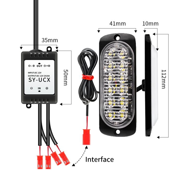 DC12V-24V / 18W  Car TruckStrobe Flash Warning