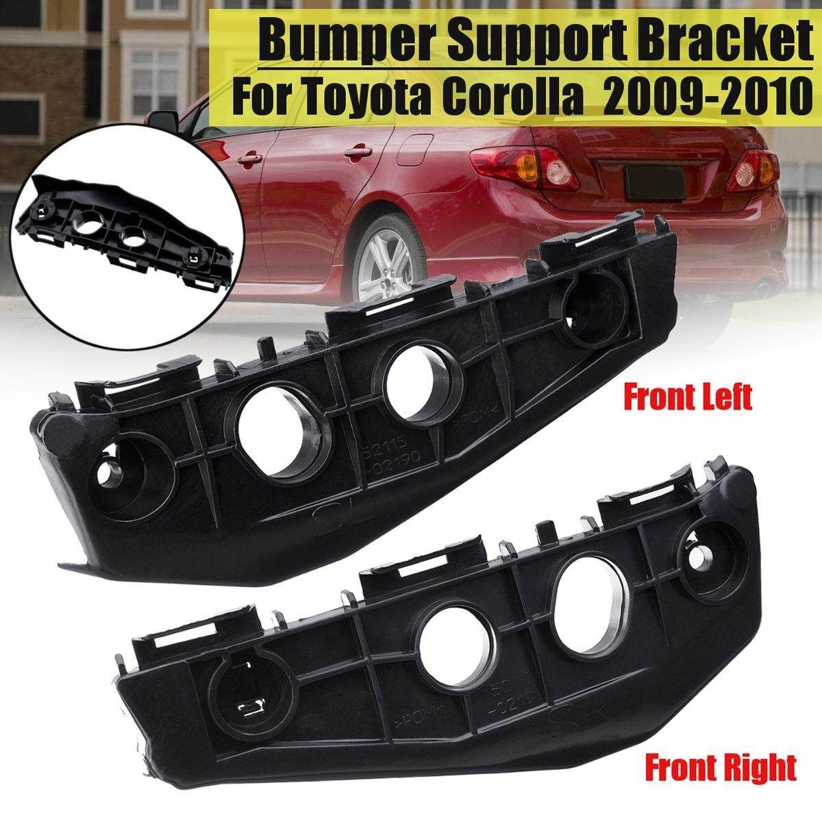 Front Left+Right Bumper Spacer Bracket Black For To*yo*ta Corolla 2009-2010