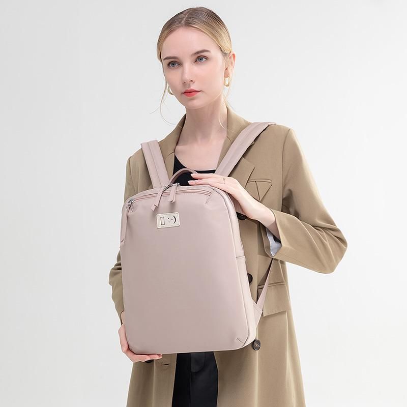 Laptop Backpack for Women Business Travel Bag Outdoor Notebook Backpacks 14 Inches Large Thin Waterproof Computer Back Pack Pink