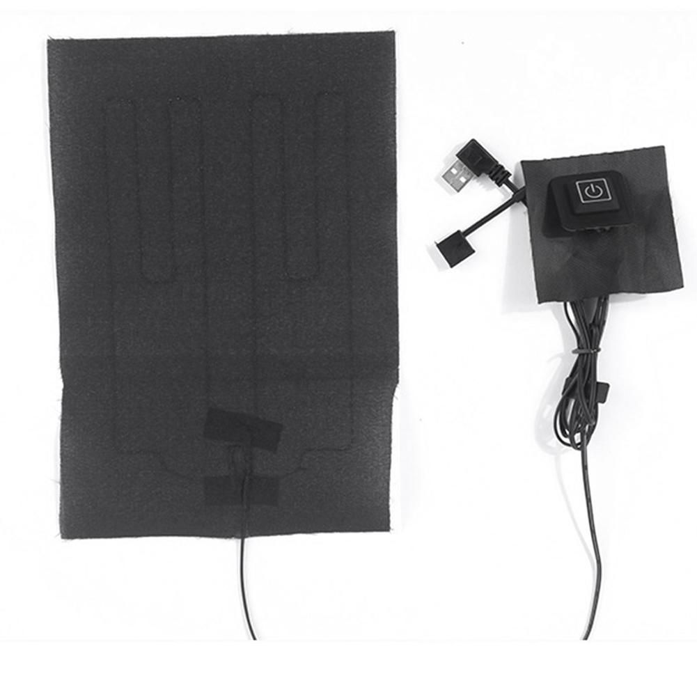 USB Warm Paste Pads Fast-Heating Carbon Fiber Heating Pad Safe Heating Warmer Pad for Vest One Drag Three Heating Pad