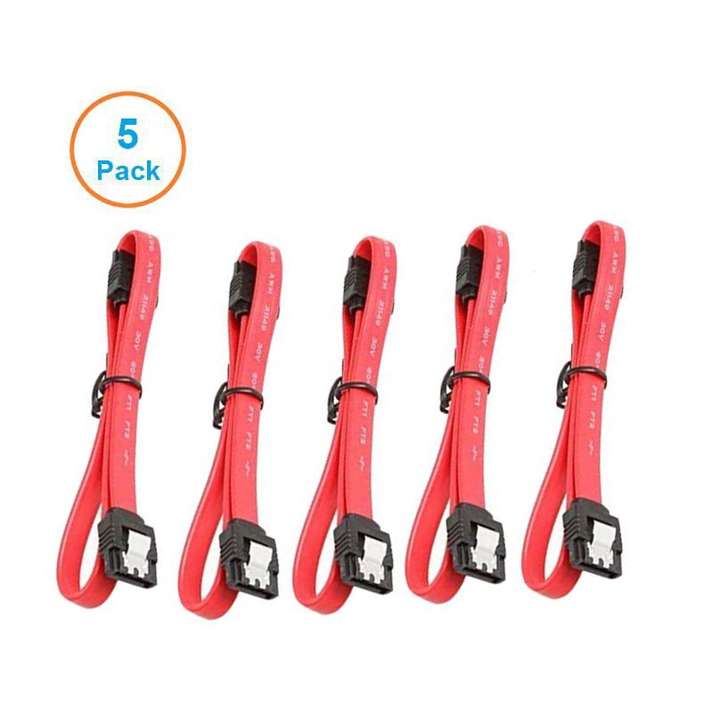 5pcs 10CM SATA 3.0 Harddrive 6Gb/s Serial ATA DATA Cable 90 Angled 180 Connector SATA3 SATAIII 6Gbps Hard Drive Disk,SSD Adapter-90 Degree-Black