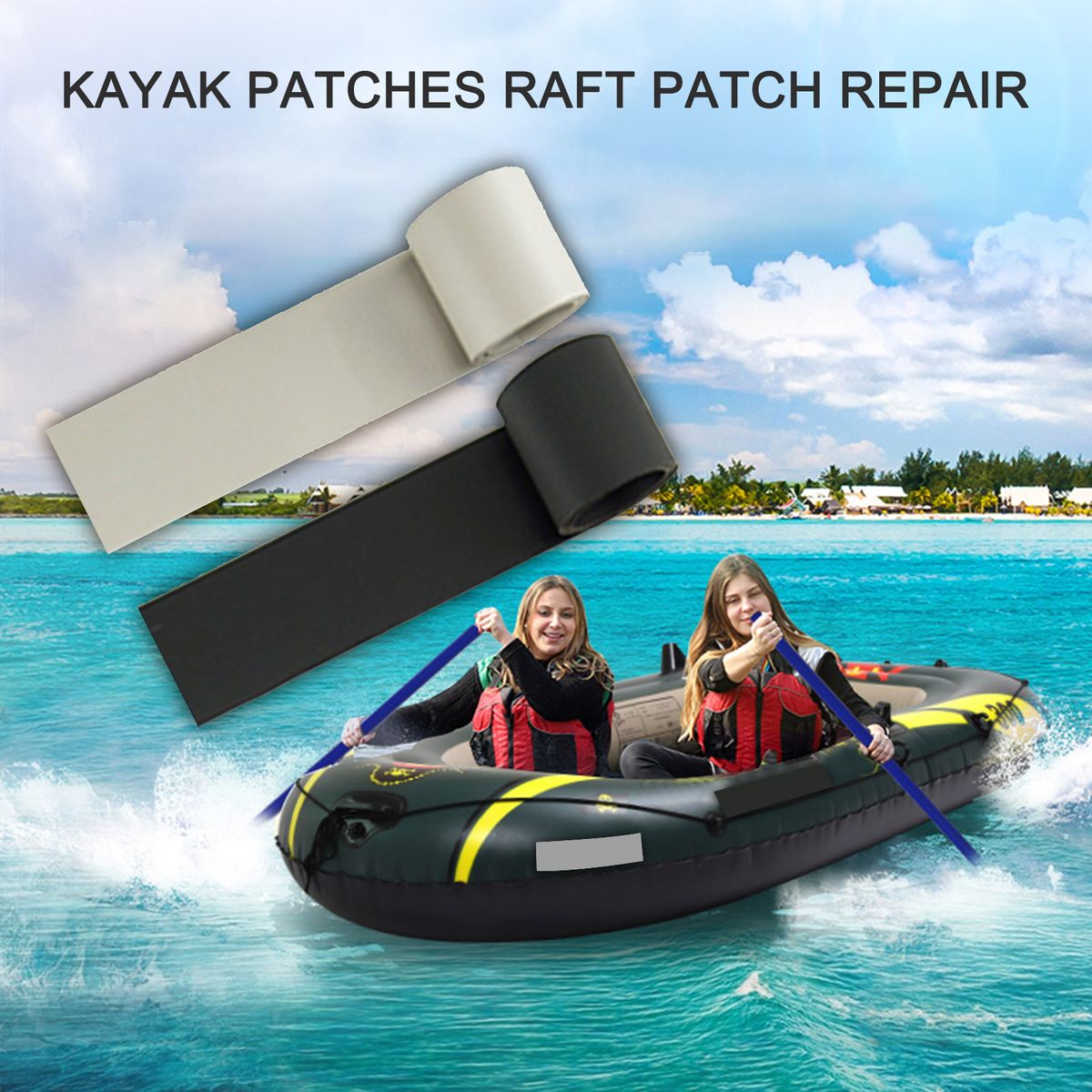 50*1000mm Inflatable Boat Kayak Special PVC Gray Repair