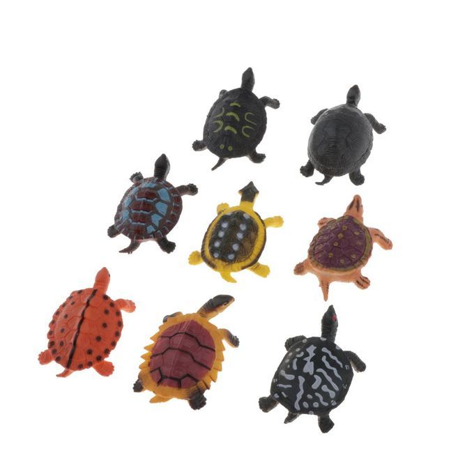 Assorted Realistic Animal Figures - Insect Action Model  Tortoise 8pcs