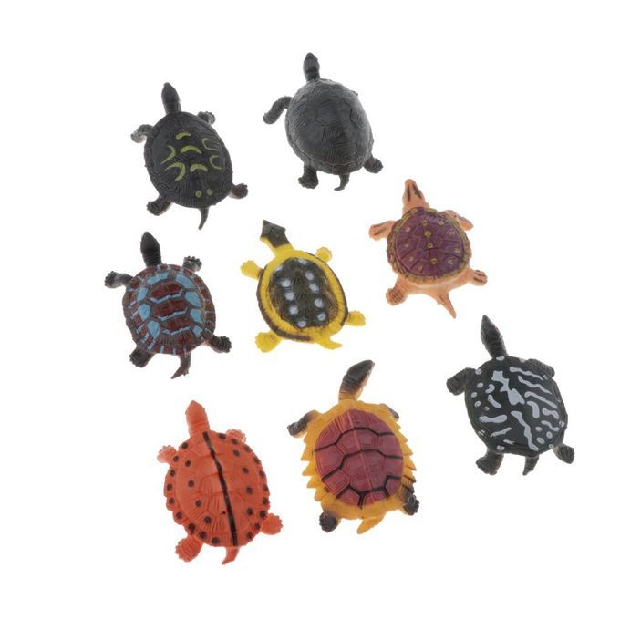 Assorted Realistic Animal Figures - Insect Action Model  Tortoise 8pcs
