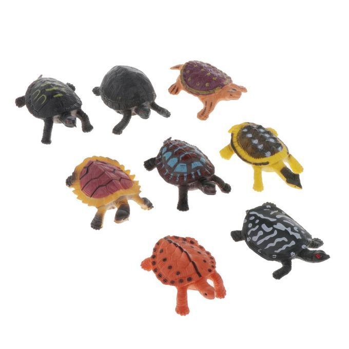 Assorted Realistic Animal Figures - Insect Action Model  Tortoise 8pcs