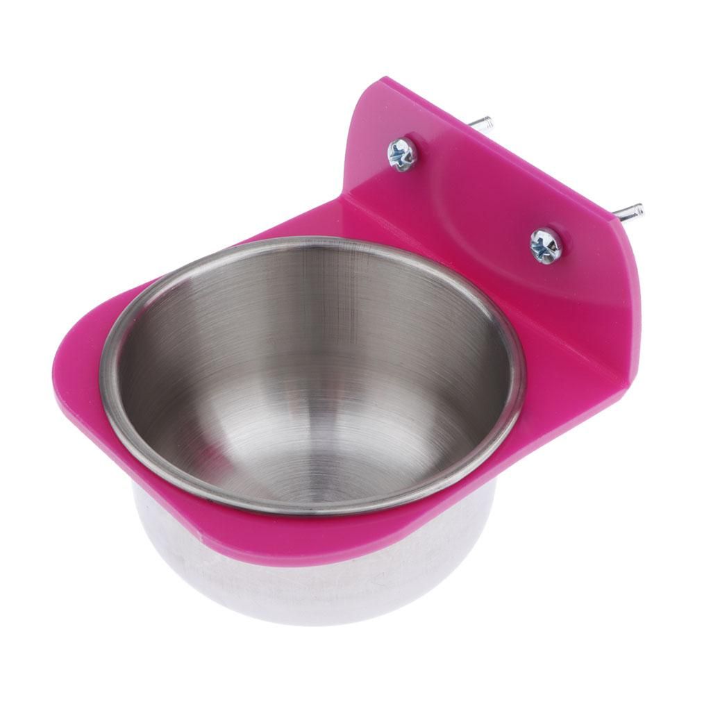 2x Bird Bowl With Clamp For Cockatiel Budgies Macaws Finch