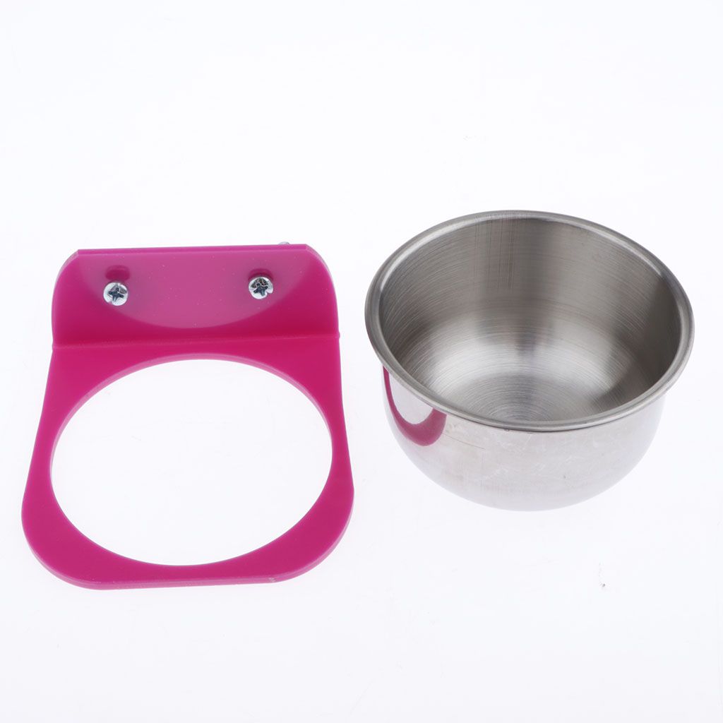 2x Bird Bowl With Clamp For Cockatiel Budgies Macaws Finch