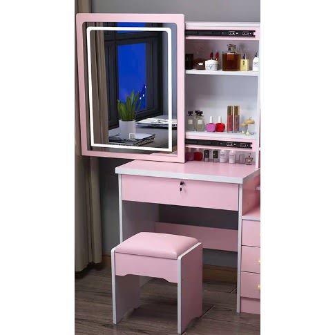 Dressing Mirror For Bedrooms With Stool Led Light Mirror